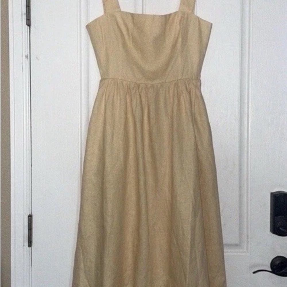 NWOT, Reformation Butter Yellow 100% Linen Dress, Maxi Ankle, 8, Light, Feminine - Picture 2 of 9